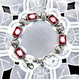 Brighton RETIRED Red Water Lily Bracelet